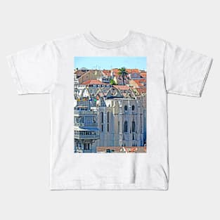 Convento do Carmo. (view from Lisbon castle) Kids T-Shirt